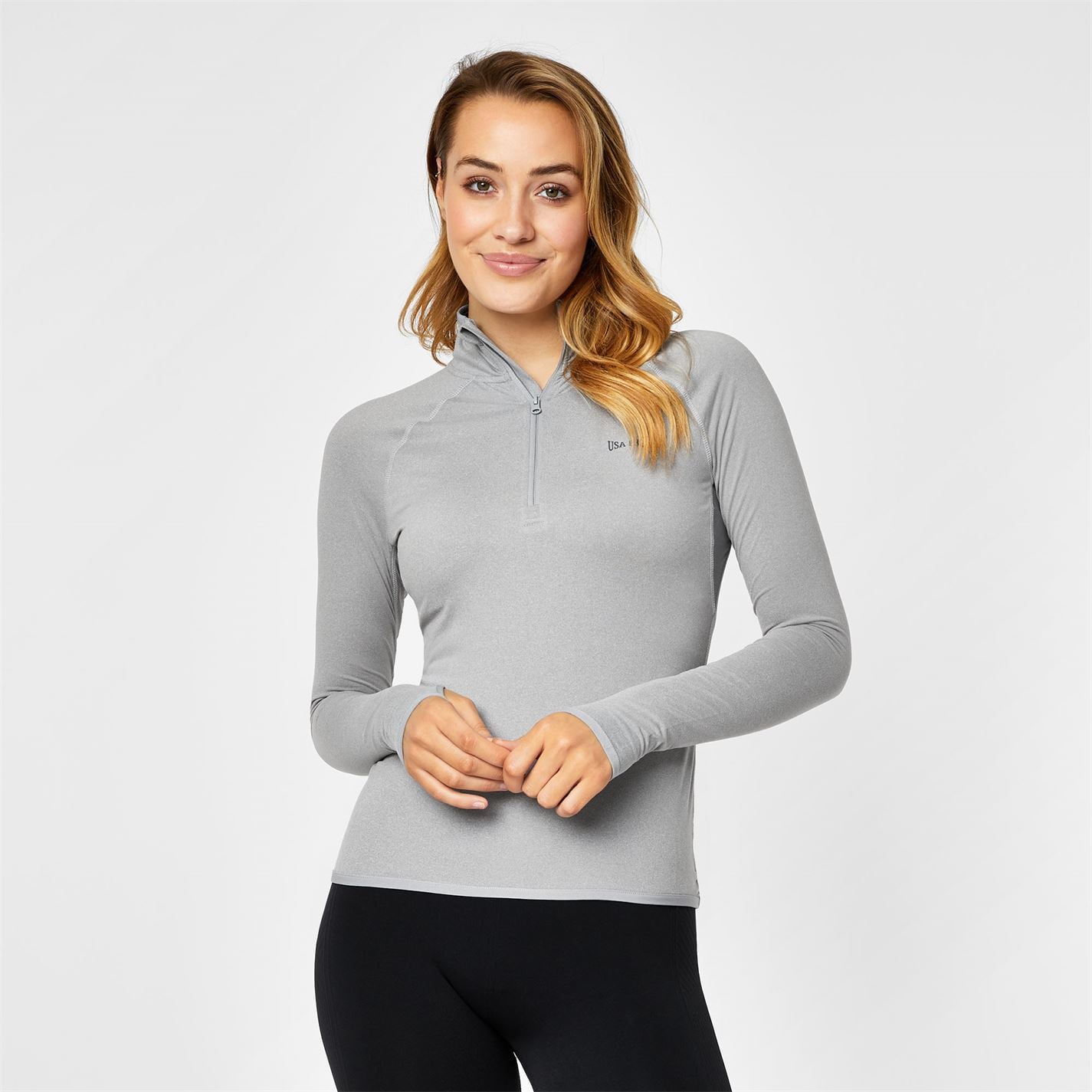 USA Pro Long Sleeve Zip Top Ladies