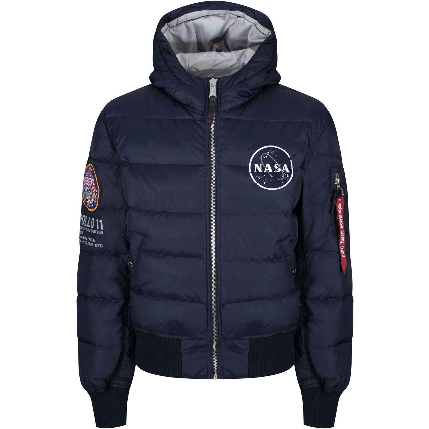 alpha industries hooded puffer apollo 11