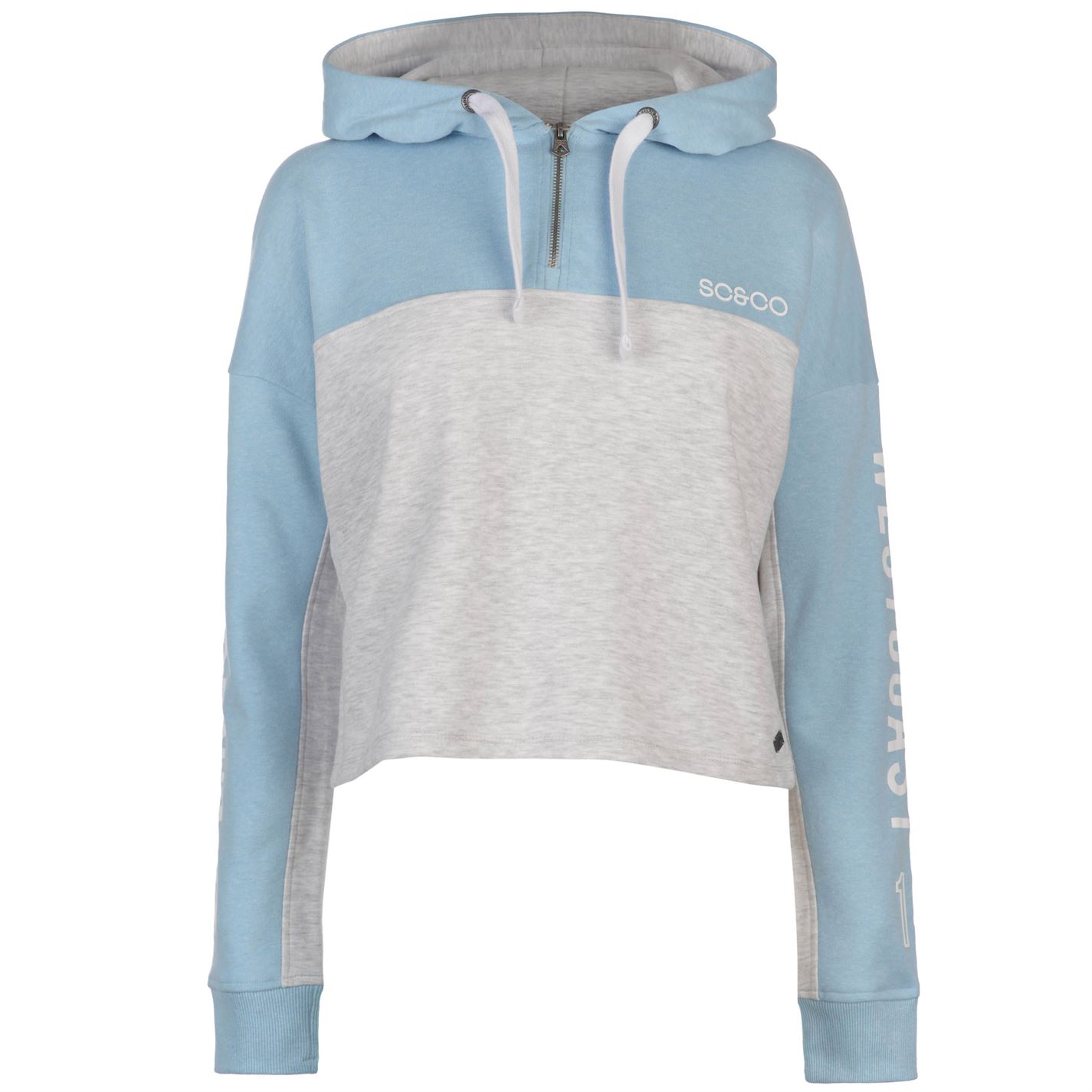 soulcal colour block zip hoodie mens