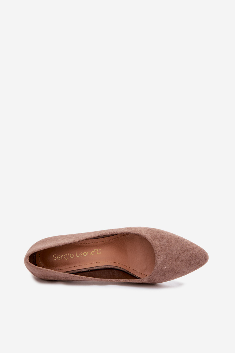 Lodičky Eco Suede Sergio Leone svetlohnedé