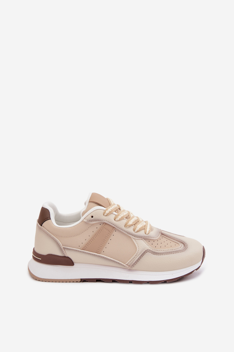 Dámske tenisky z eko kože beige Kelira