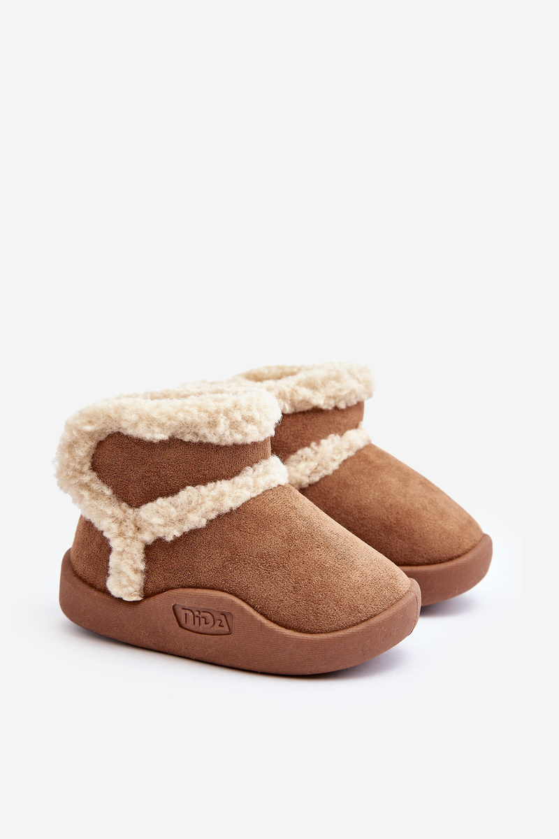Boto Dětské Sněhule Na Suchý Zips Camel Unitia