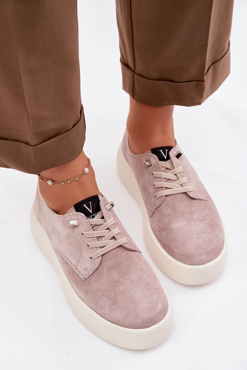 Дамски велурени мокасини Vinceza