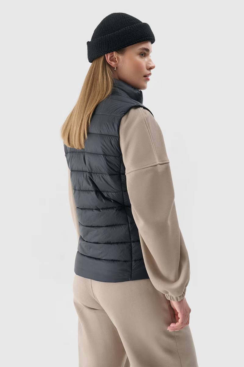 4f Polar Negru Cu Guler Înalt Regular Femei 4FSS23TFLEF049