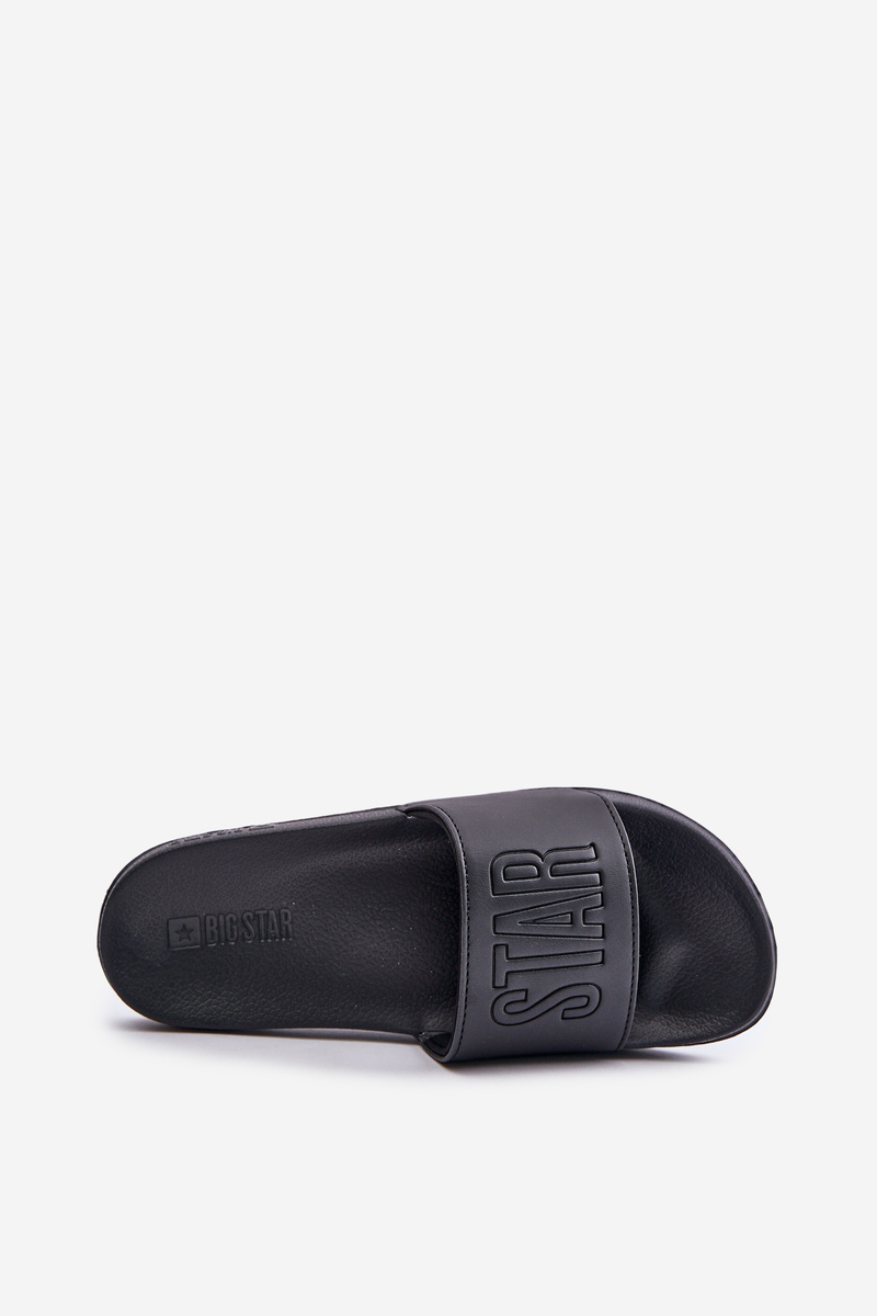 Lightweight men&#039;s slippers with Big Star logo black