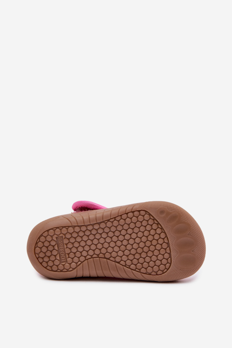 Detské barefoot papuče s červenými srdiečkami