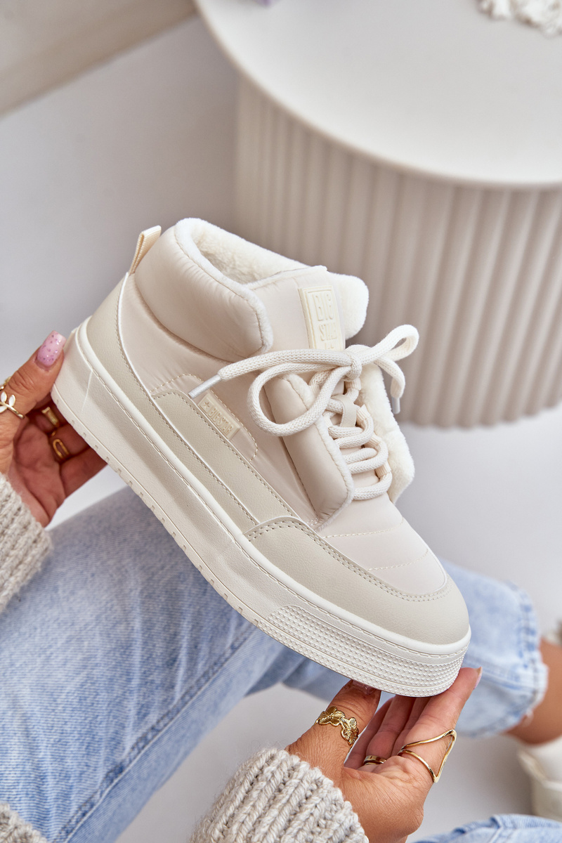 Insulated women's sneakers Big Star cream
