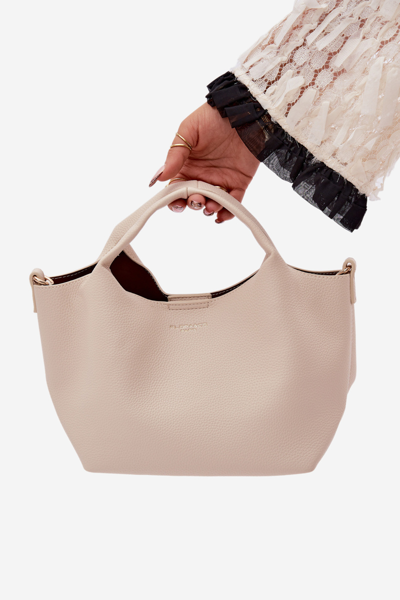 Flora&Co béžová faux kožená kabelka Corisse
