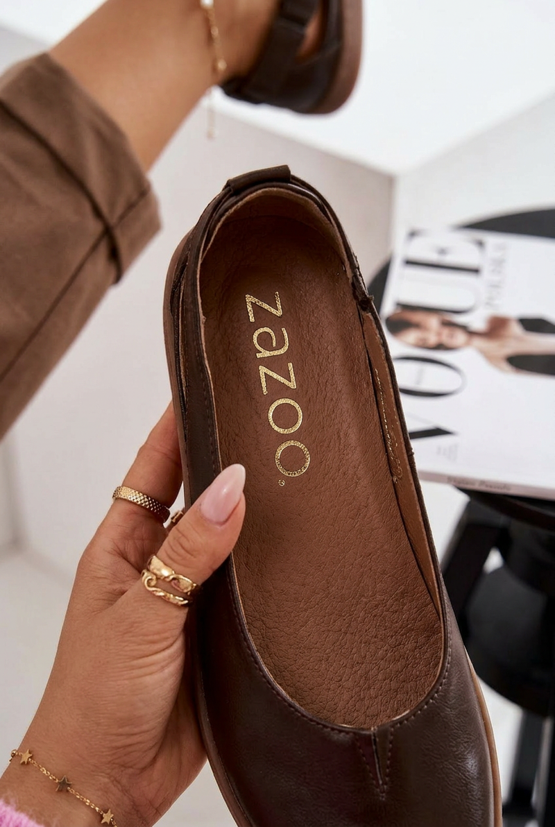 Kožené balerínky barefoot Zazoo