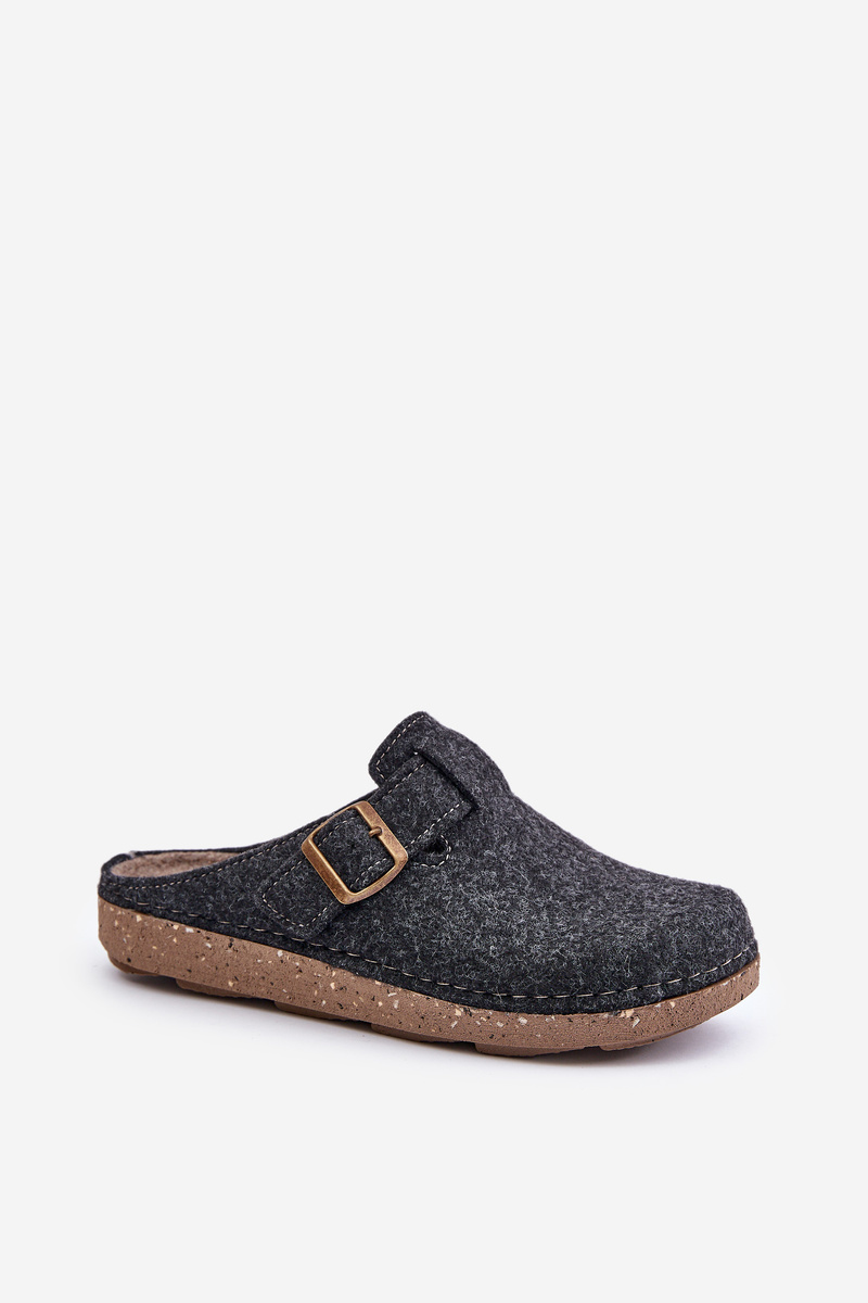 Men&#039;s slippers with buckle profilactic slippers Inblu graphite