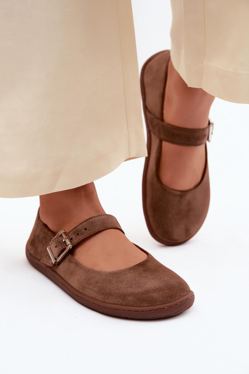 Balerini desculți pentru femei Zazoo, confecționați din piele naturală