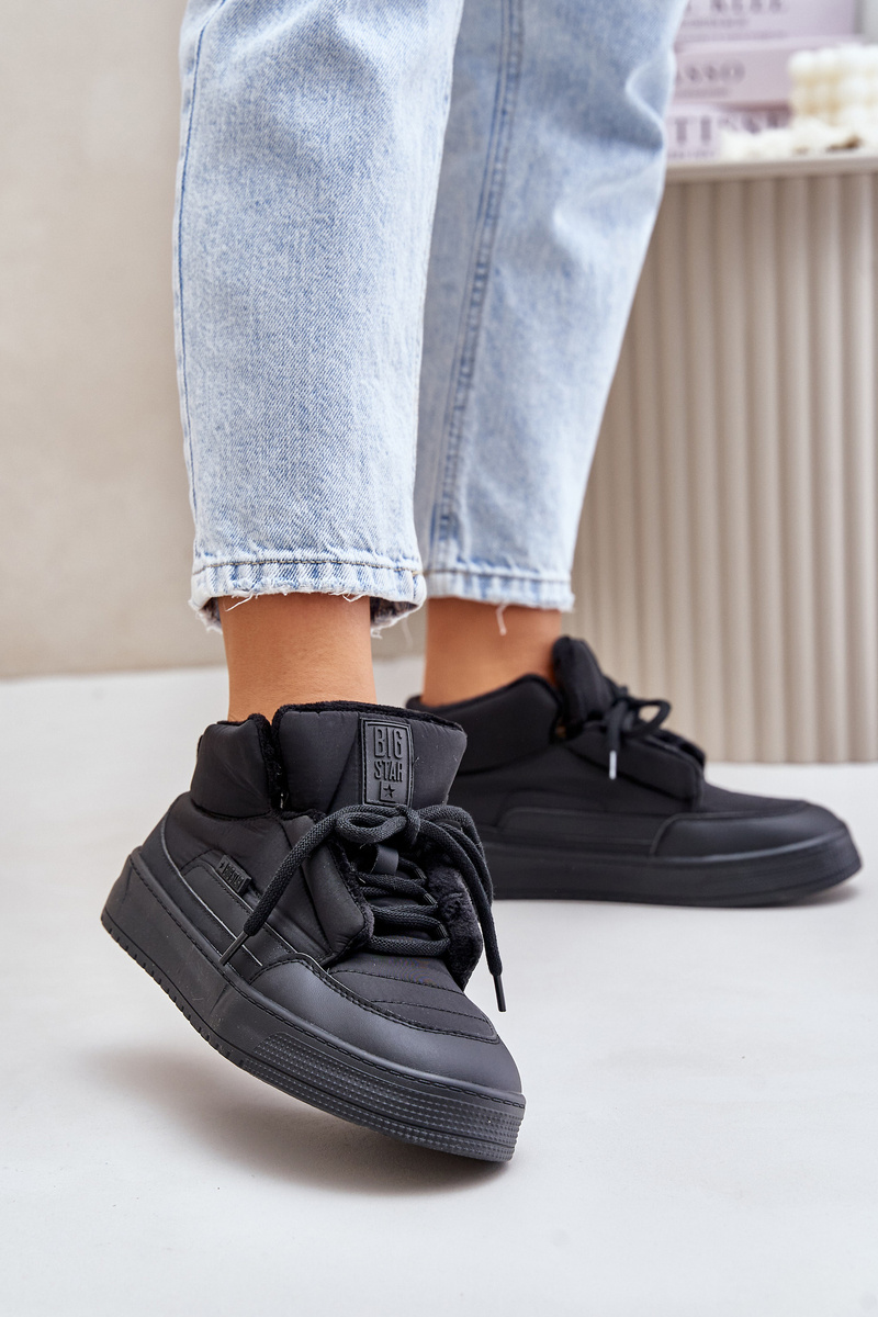 Insulated women's sneakers Big Star black