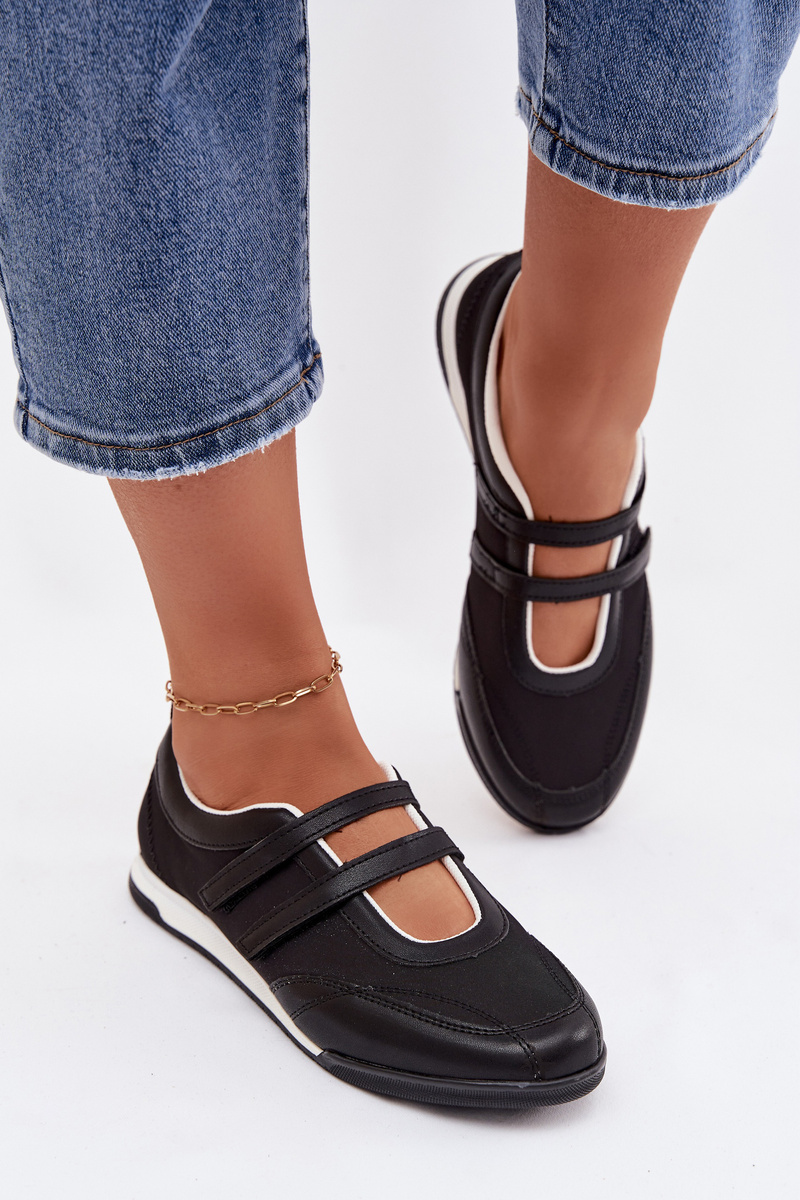 Черни спортни балерини Boto с презрамки