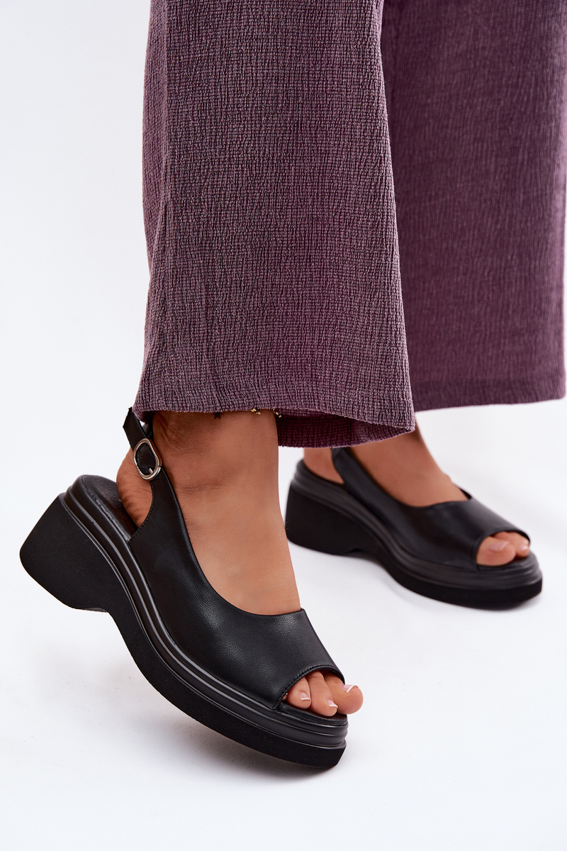 Sandale cu platformă din piele Vinceza