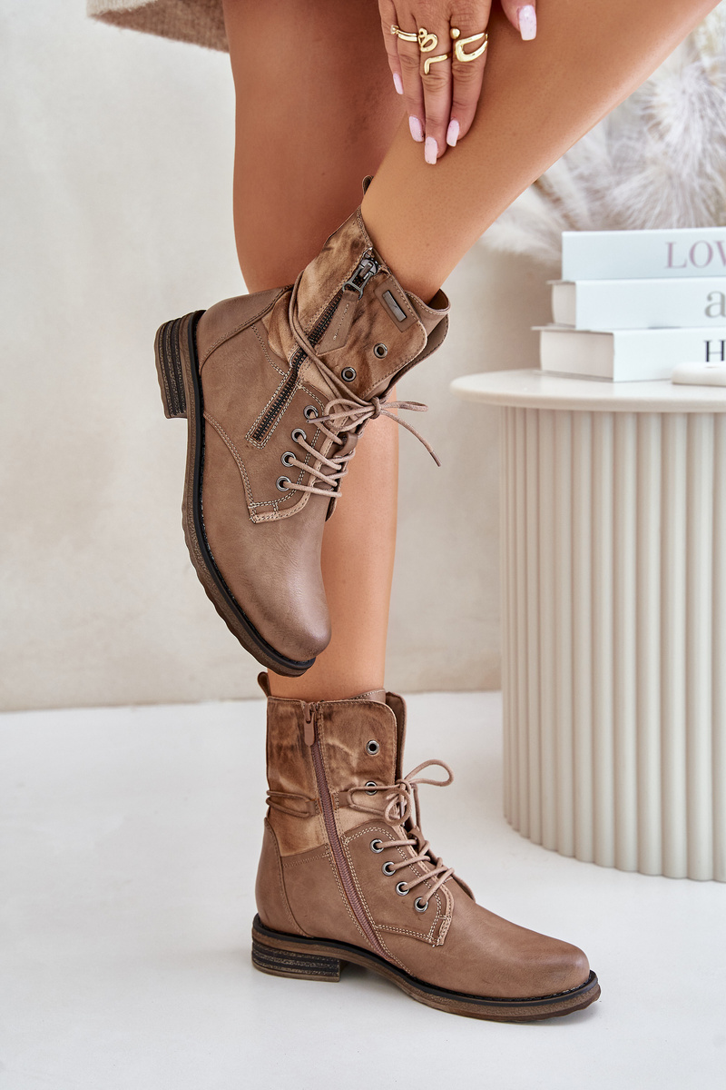 Women's ankle boots Workery dark beige Perfecto