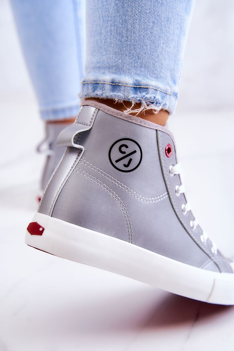 Women's high sneakers Cross Jeans JJ2R4057C gray