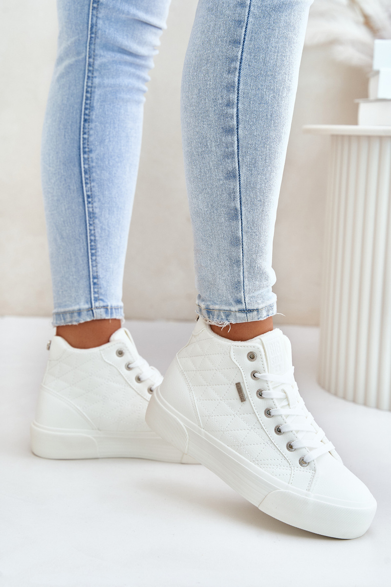 Insulated women&#039;s sneakers with Big Star stitching white