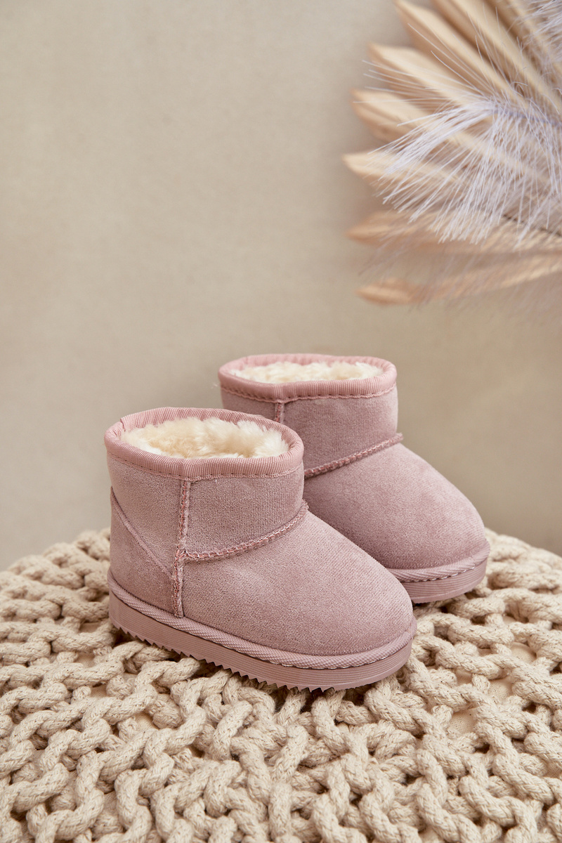 Children's insulated ankle snow boots pink Gooby