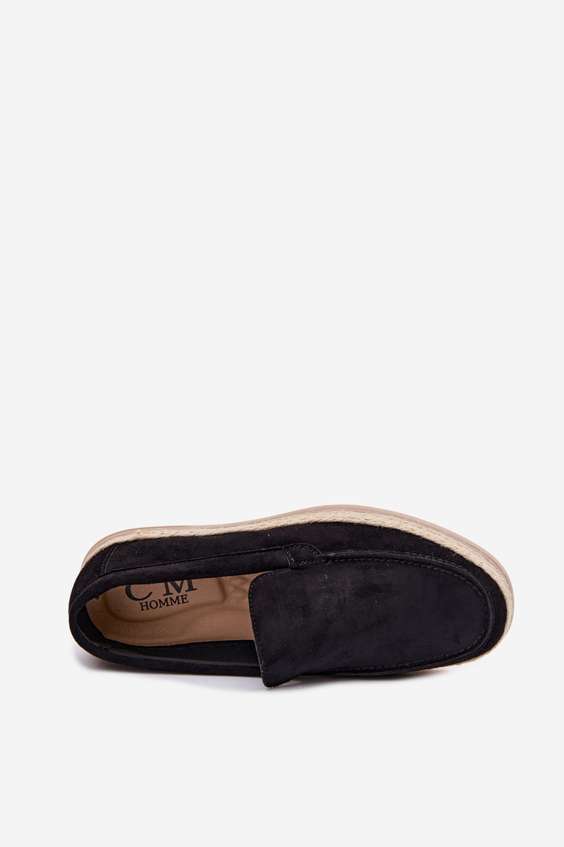 Boto pánske čierne espadrilky Rexton