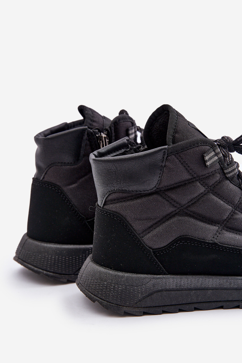 Insulated men&#039;s winter boots lace-up Progress black