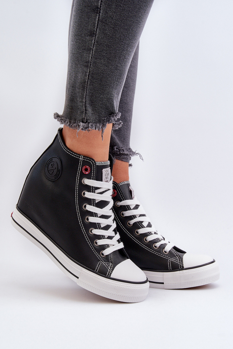 Women's Wedge Sneakers Cross Jeans Black