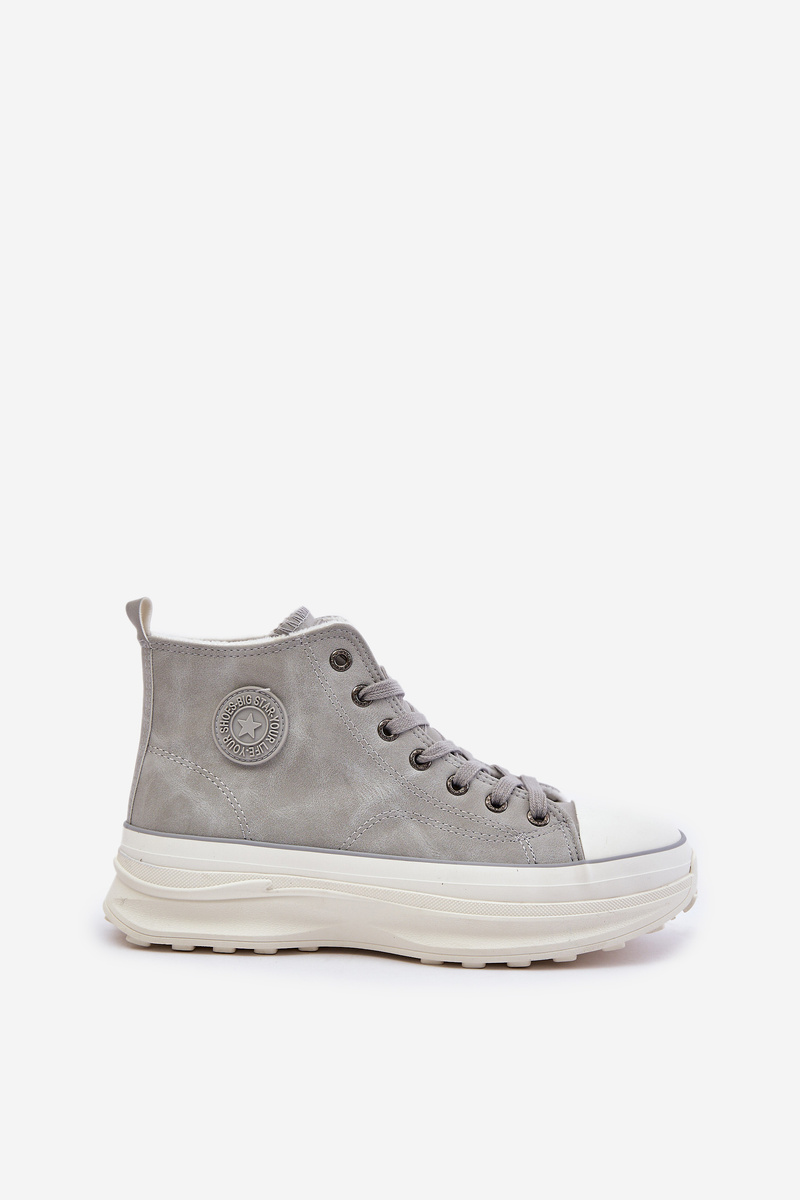 Insulated women's platform sneakers Big Star grey