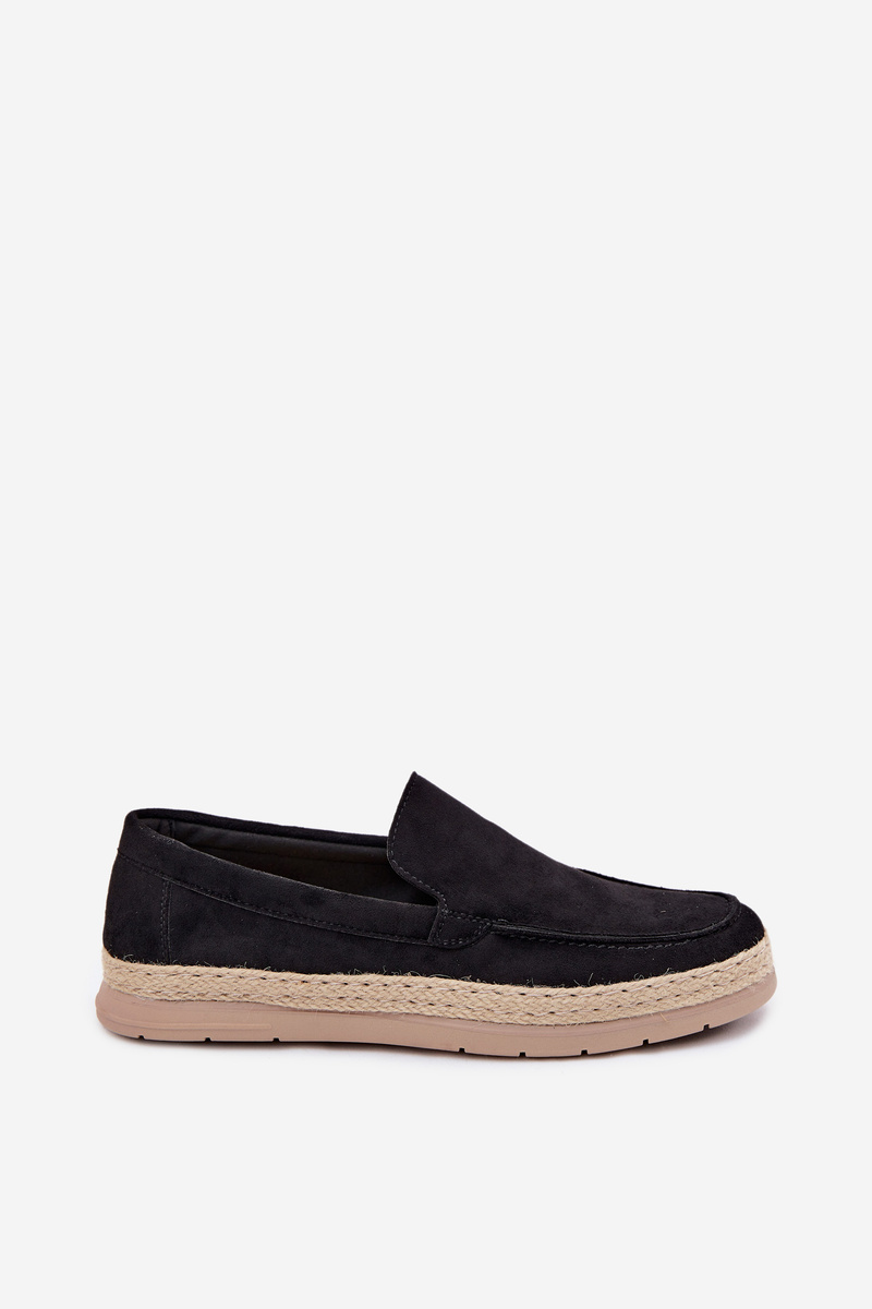 Boto pánske čierne espadrilky Rexton