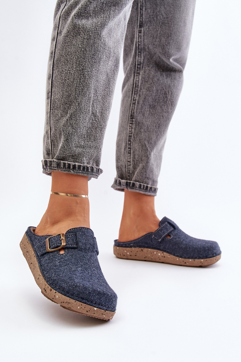 Comfortable women's slippers with Inblu buckle ED000019 blue