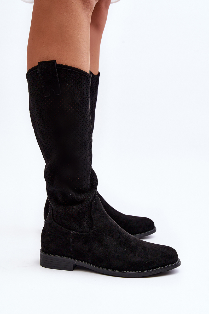 Ghete de damă Kesi din piele întoarsă ecologică