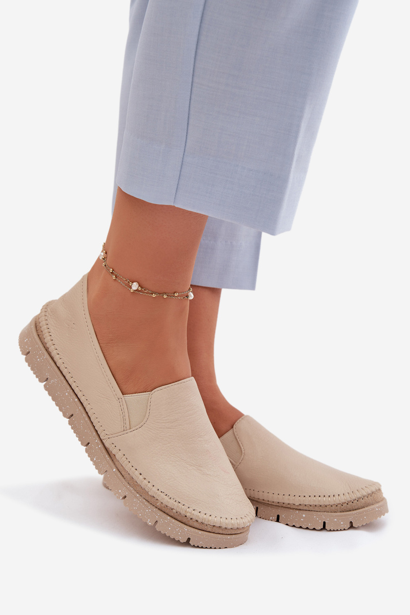 Dámske kožené slip-on topánky Maciejka