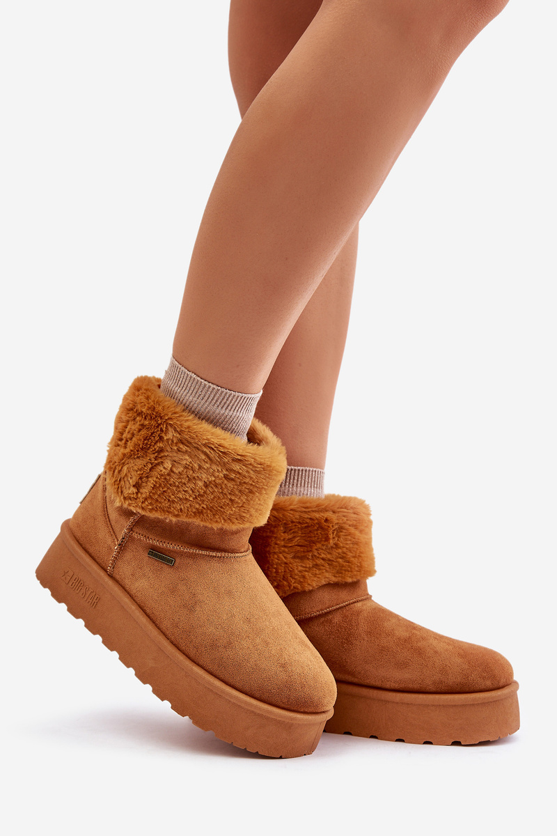 Platform snow boots with fur Big Star OO274A106 Camel