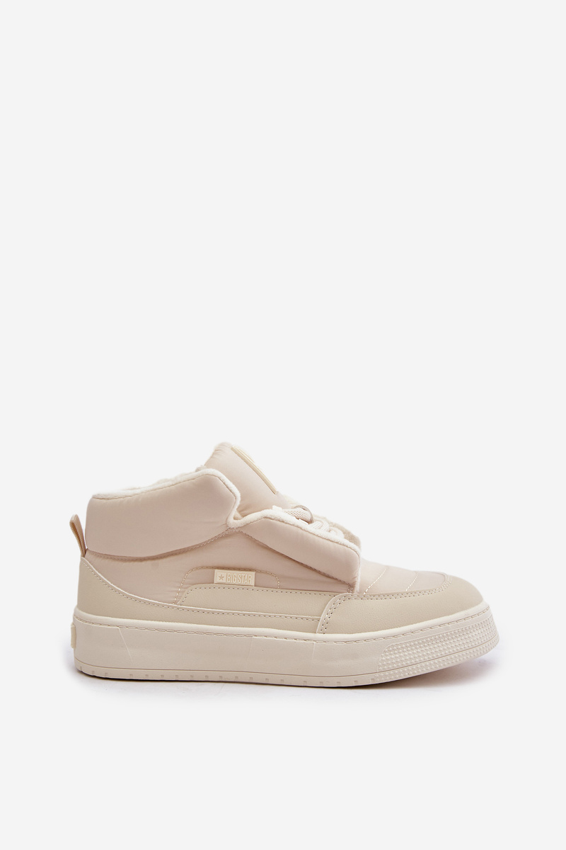 Insulated women's sneakers Big Star cream