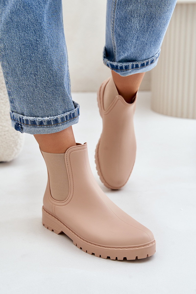 Women's boots with elastic inserts beige ciariel