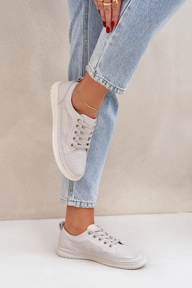 Dámské Kožené Tenisky Šedé Cloesa 36