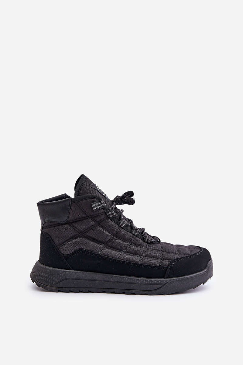 Insulated men&#039;s winter boots lace-up Progress black