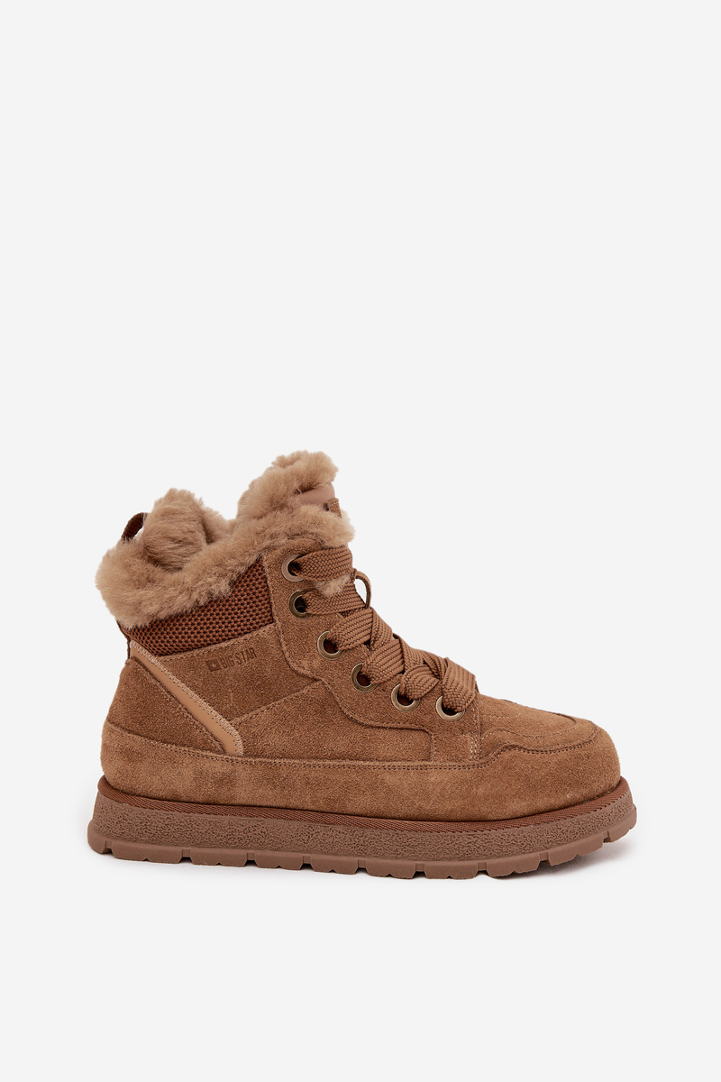 BIG STAR SHOES Semišové Snehule Dámske Na Platforme S Kožúškom Big Star