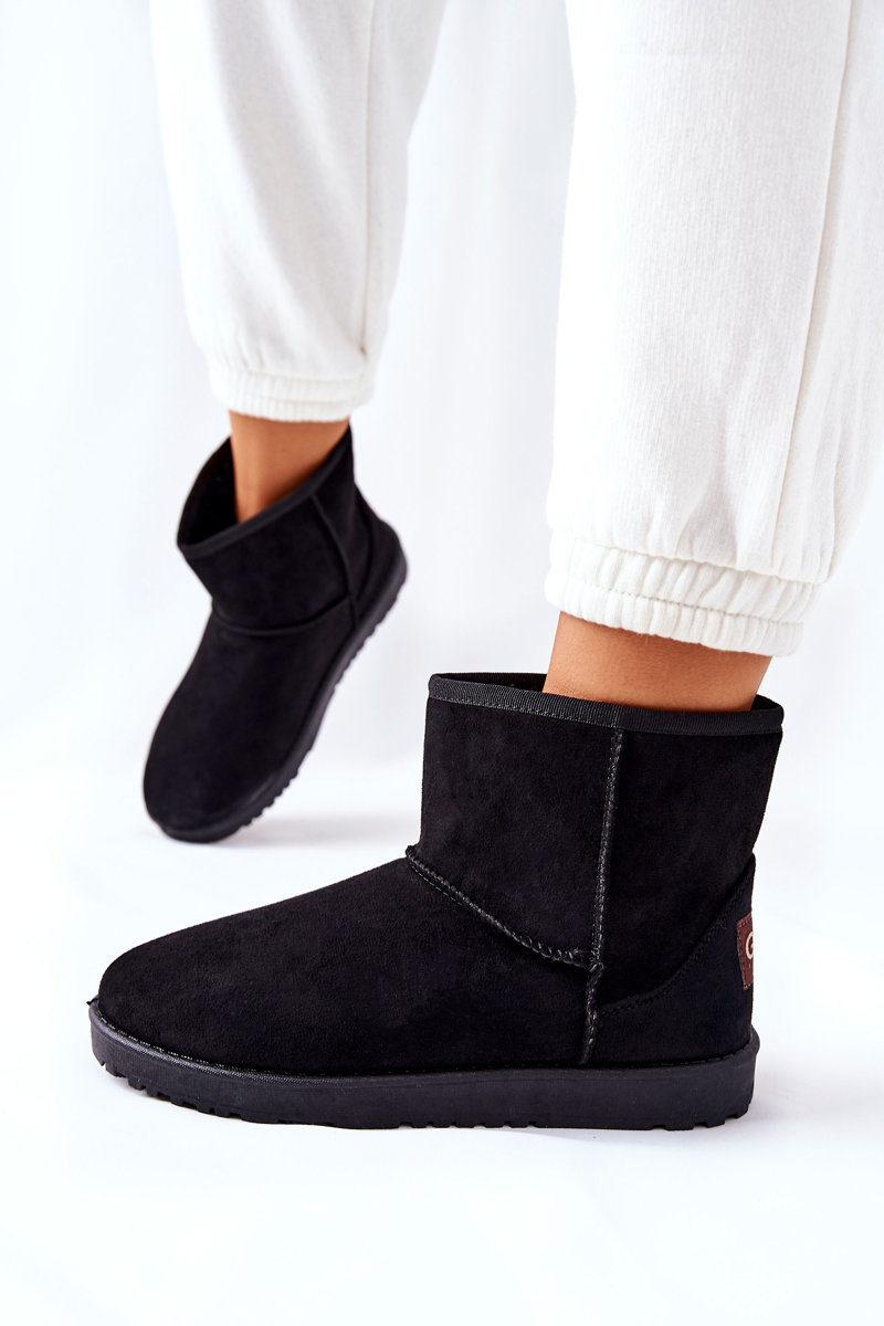Snow Boots Isolated Fur Black Vicandi