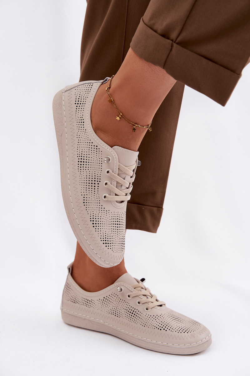 S. BARSKI Дамски мокасини от перфорирана кожа