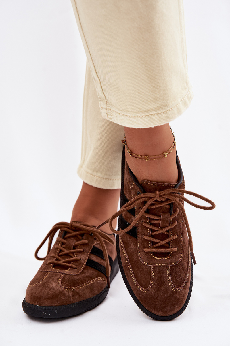 Dámske tenisky Boto Leather Suede hnedé