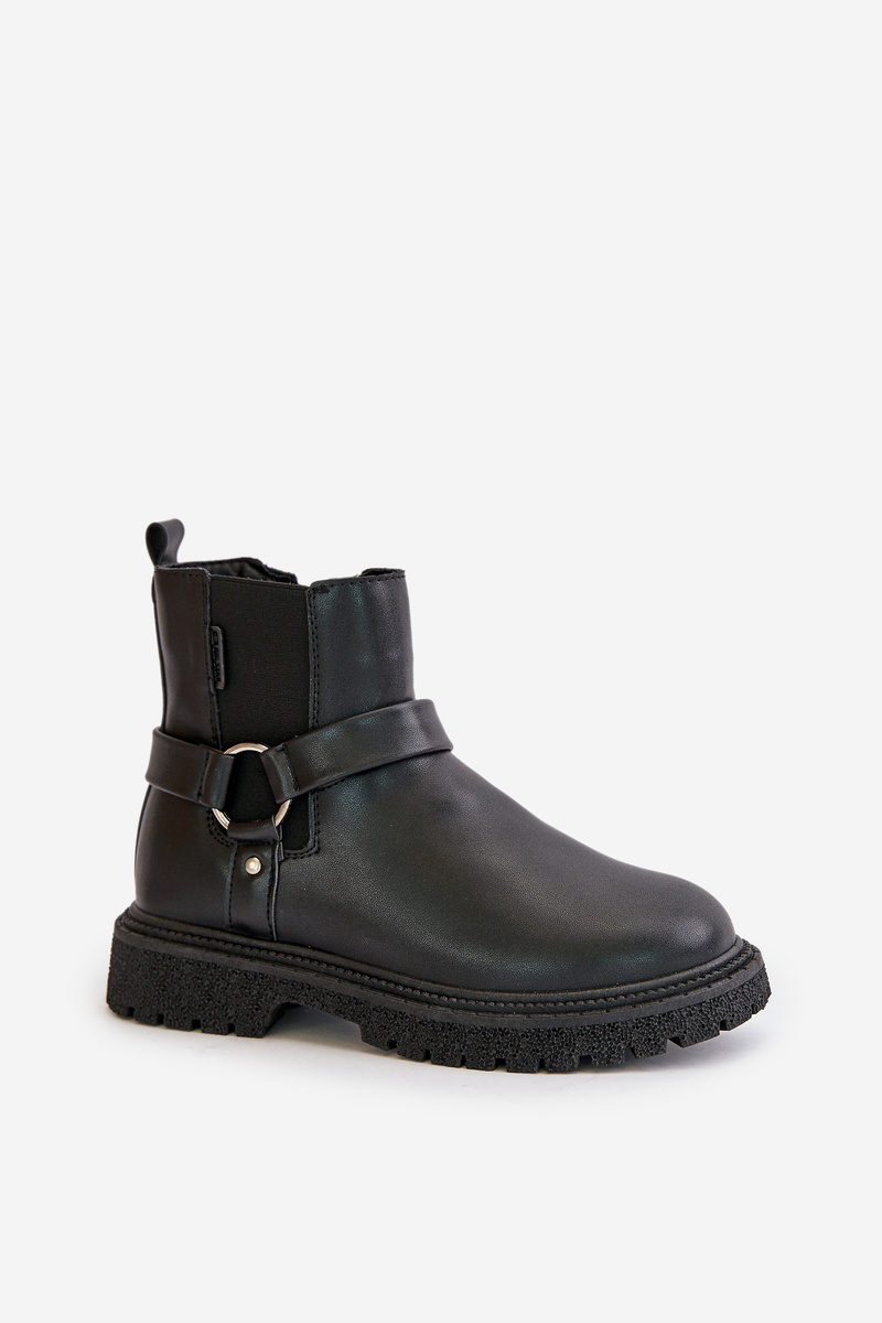 Insulated Ankle Boots With Zip Big Star Black