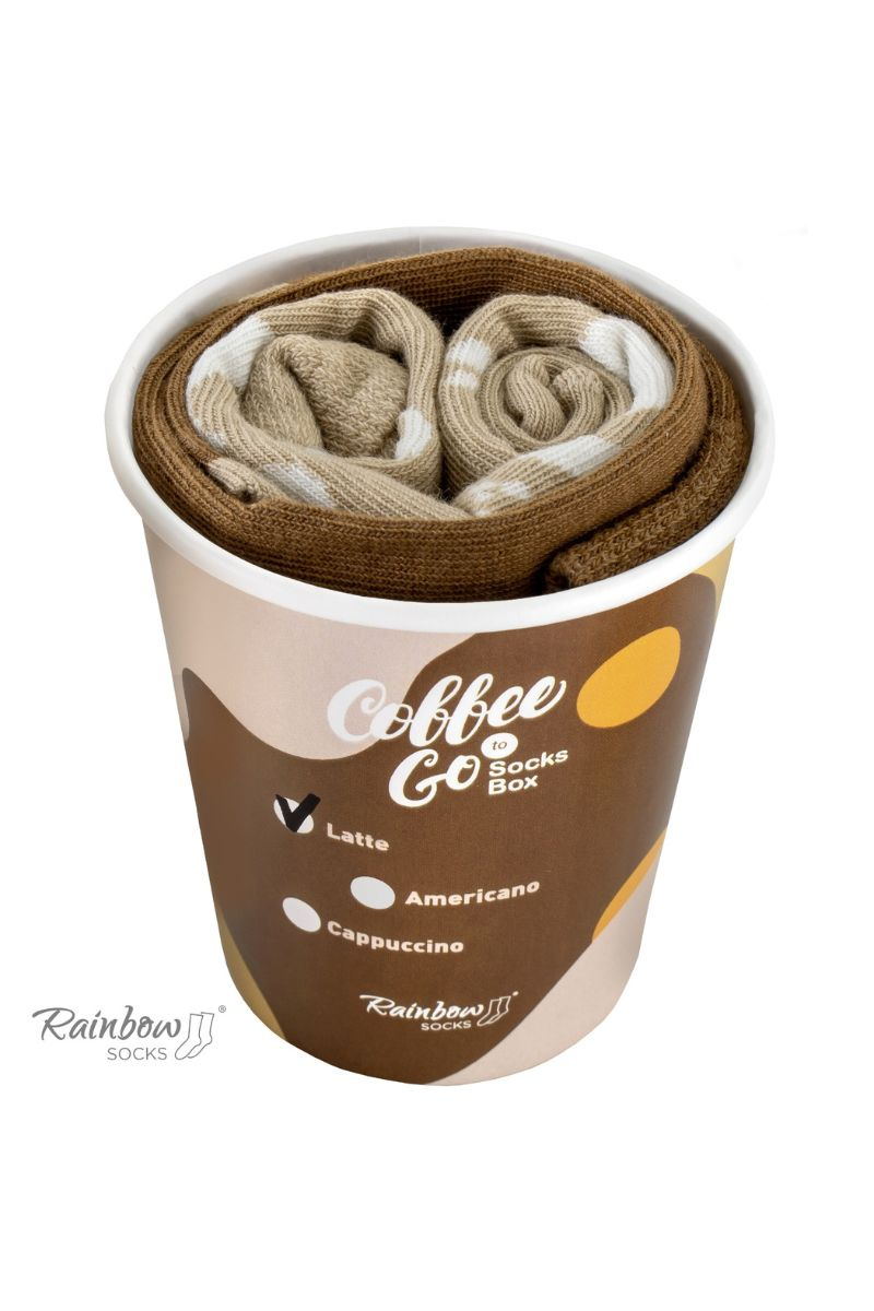ZOOKSY/RAINBOW SOCKS Duhové ponožky Caffe Latte 1 pár