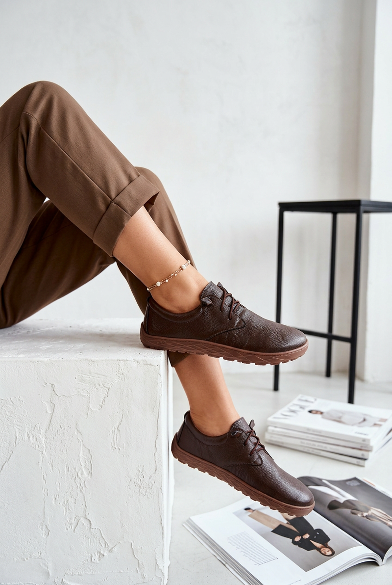 Дамски кожени мокасини Barefoot Zazoo