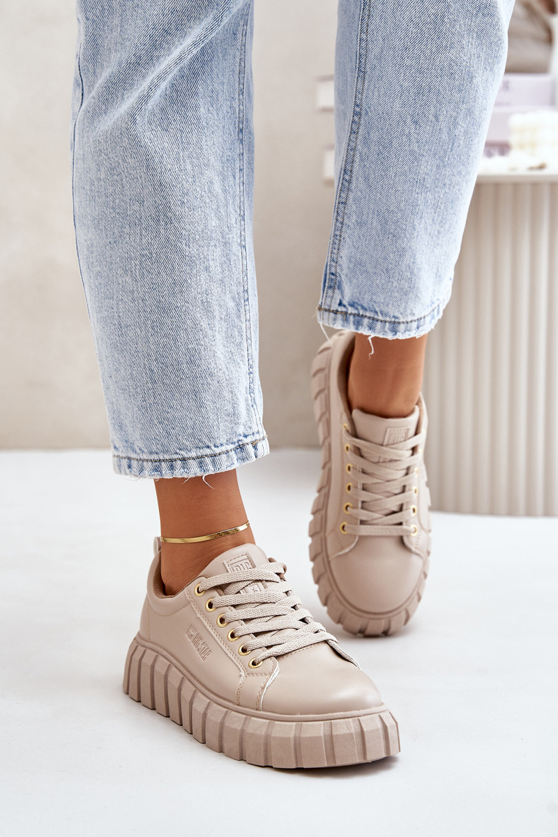 Insulated women's sneakers Big Star beige
