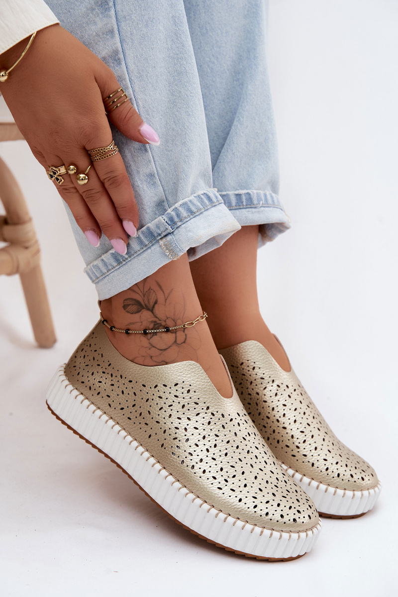 Dámské slip-on boty na platformě Gold Glamma