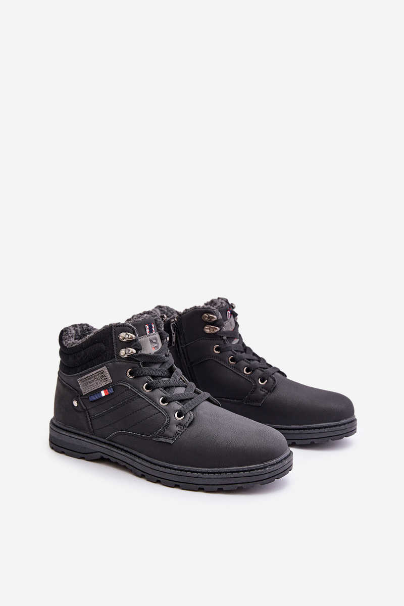 Insulated men&#039;s trappers McBraun black