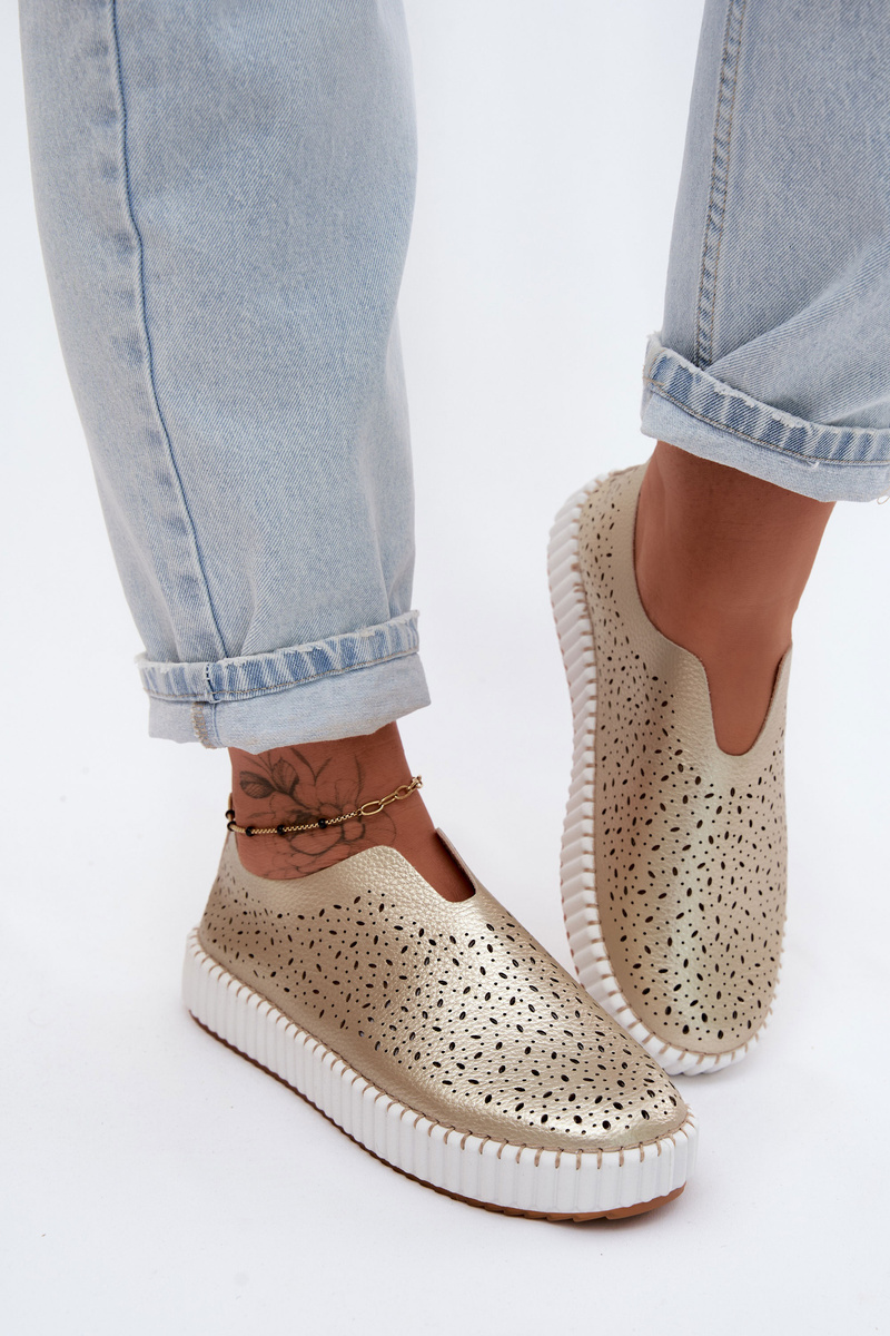 Dámske slip-on topánky na platforme Gold Glamma