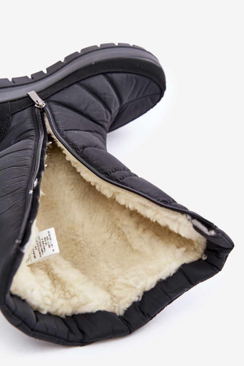 Women&#039;s snow boots with Progress decoration black