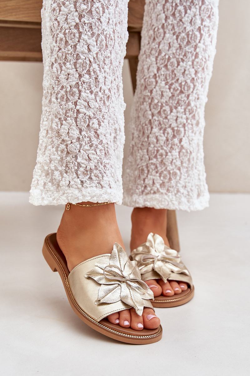 Lewski Shoes Šľapky S Dekoráciou Prírodná Koža Zazoo