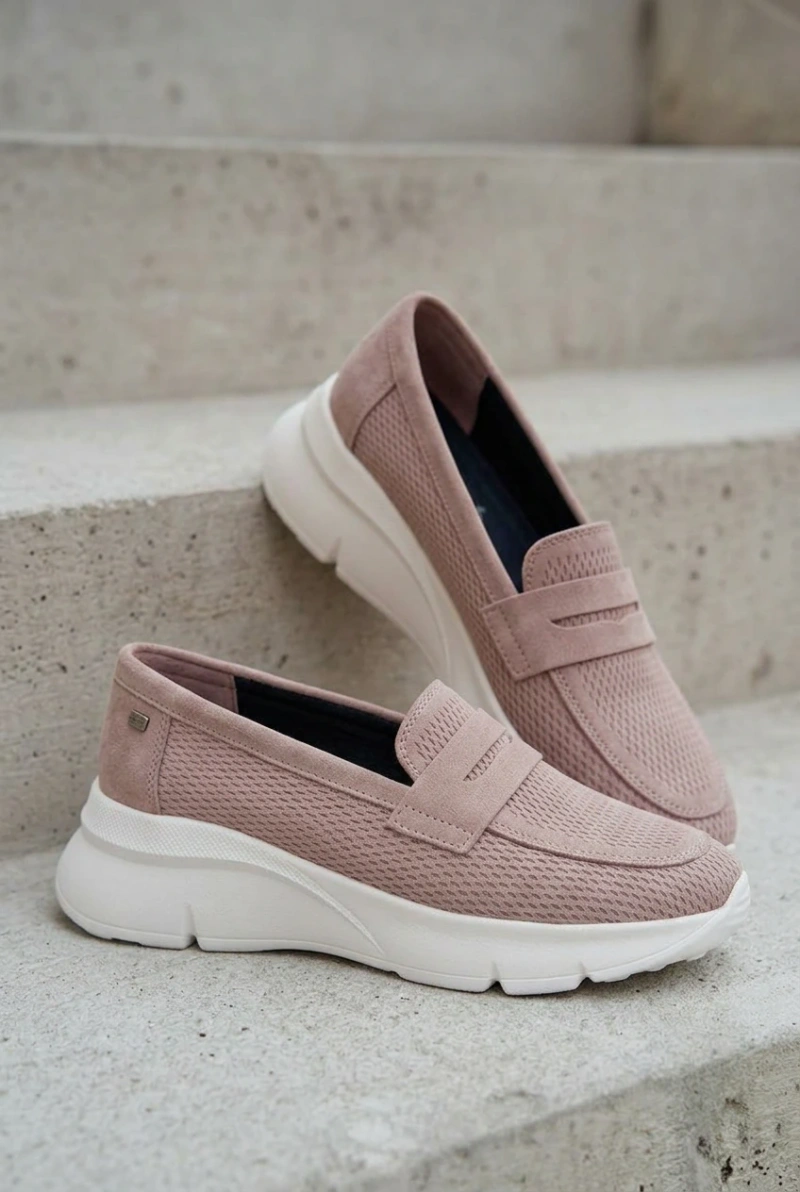 Mocasini cu platformă pentru femei Vinceza bej