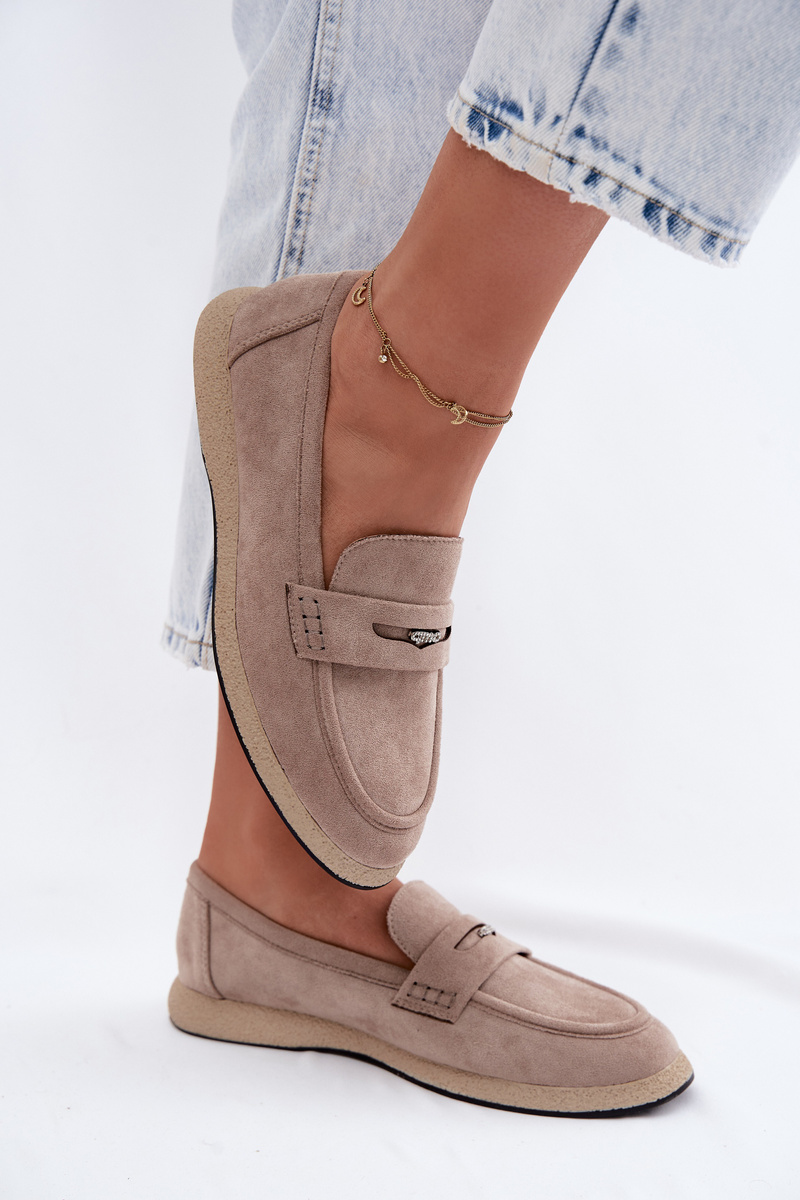 Дамски мокасини Vinceza бежови